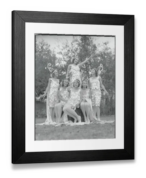 Framed Print : Peacock Girls Posing Together Framed Print : Peacock Girls Posing Together