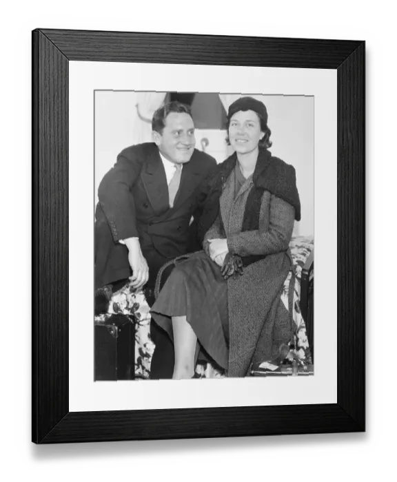 Framed Print : Spencer Tracy and Wife Framed Print : Spencer Tracy and Wife