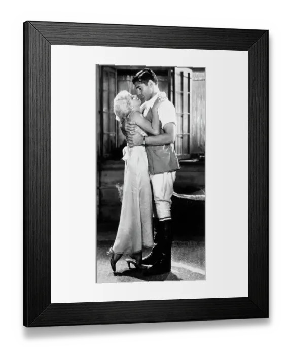 Framed Print : Clark Gable And Jean Harlow Embracing Framed Print : Clark Gable And Jean Harlow Embracing