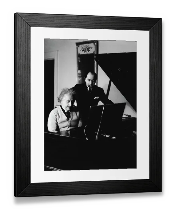 Framed Print : Albert Einstein Playing Piano Framed Print : Albert Einstein Playing Piano