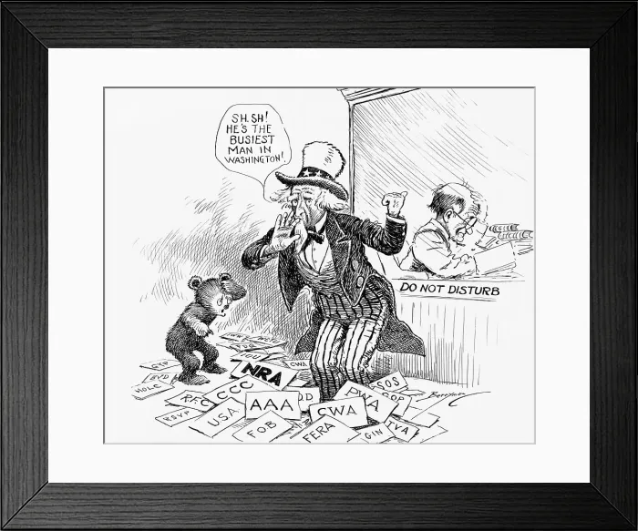 Framed Print : Cartoon About Title Maker For Government