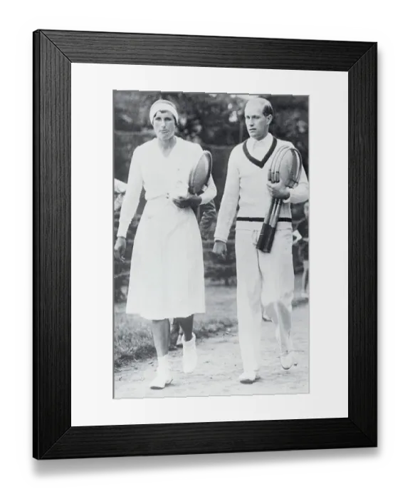 Framed Print : Hilda Krahwinkel and von Cramm Framed Print : Hilda Krahwinkel and von Cramm