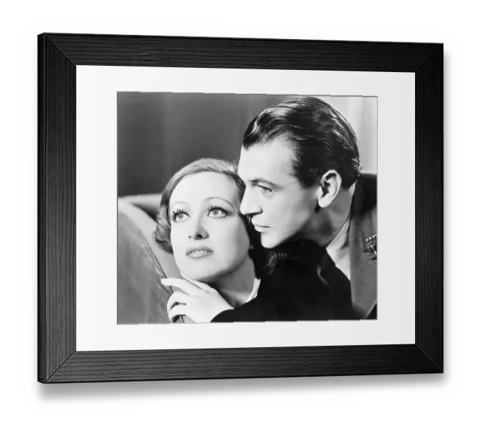 Framed Print : Joan Crawford And Gary Cooper In Movie