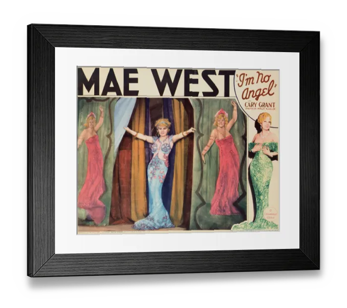Framed Print : Illustrative Poster Depictions of Actress Mae West Framed Print : Illustrative Poster Depictions of Actress Mae West