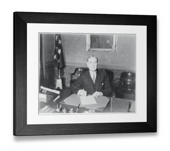 Framed Print : George H. Dern Talking on Telephone Framed Print : George H. Dern Talking on Telephone