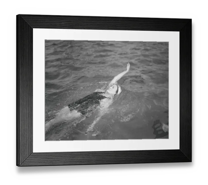 Framed Print : Edith Motridge Swimming Framed Print : Edith Motridge Swimming