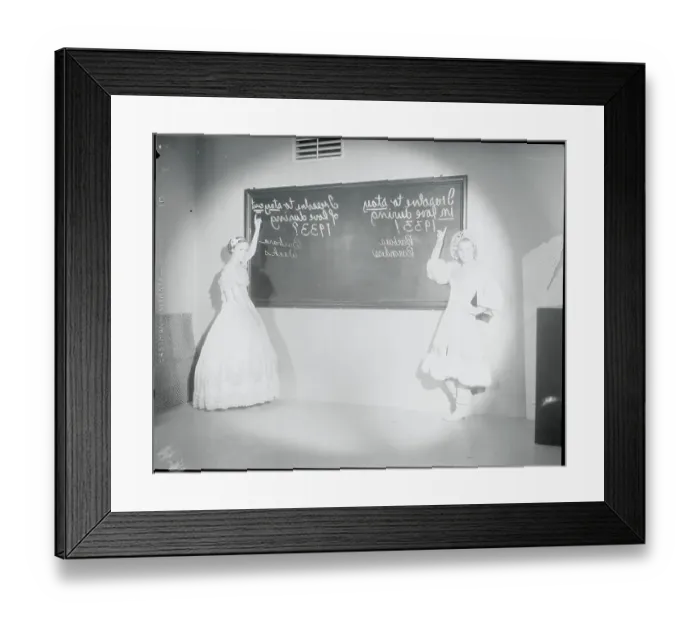 Framed Print : Young Women with Their Opposing New Year Resolutions Framed Print : Young Women with Their Opposing New Year Resolutions