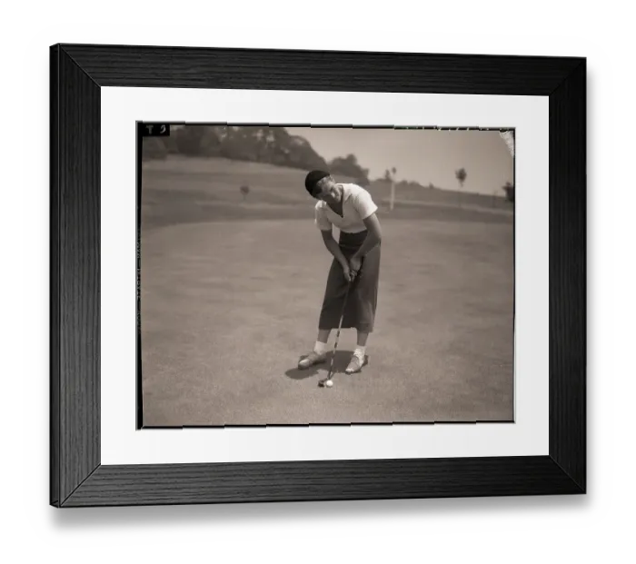 Framed Print : Babe Didrikson Playing Golf Framed Print : Babe Didrikson Playing Golf