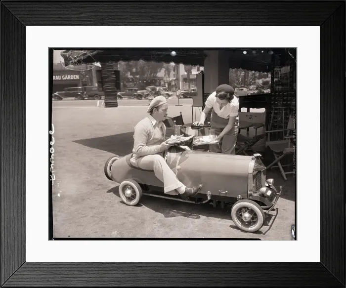 Framed Print : Monte Blue in Drive-In Restaurant Framed Print : Monte Blue in Drive-In Restaurant