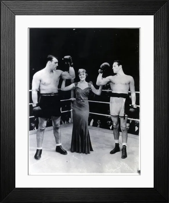 Framed Print : Max Baer, Myrna Loy and Primo Carnera Framed Print : Max Baer, Myrna Loy and Primo Carnera