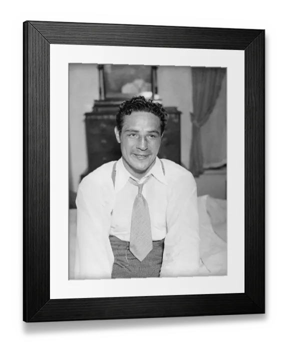 Framed Print : Max Baer After Fight in Shirt and Tie Framed Print : Max Baer After Fight in Shirt and Tie