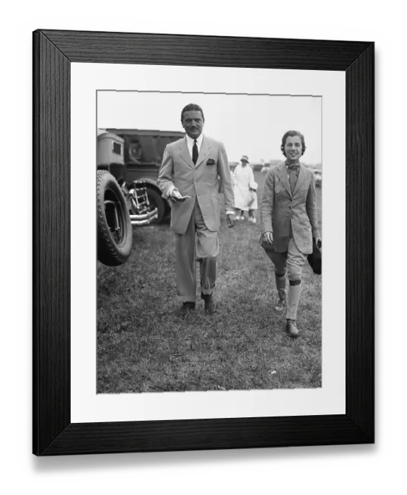 Framed Print : Mr. and Mrs. J.V. Bouvier at Horse Show Framed Print : Mr. and Mrs. J.V. Bouvier at Horse Show