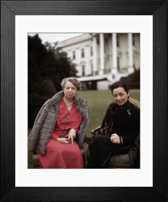 Framed Print : Eleanor Roosevelt and Mei-ling Chiang Framed Print : Eleanor Roosevelt and Mei-ling Chiang