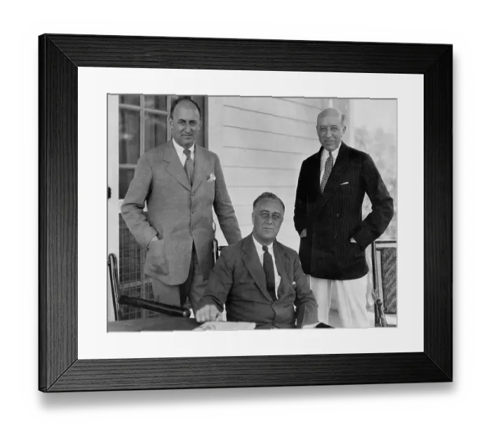 Framed Print : US President Franklin D. Roosevelt with Henry Morgenthau Jr. and A. Forbes Morgan Framed Print : US President Franklin D. Roosevelt with Henry Morgenthau Jr. and A. Forbes Morgan