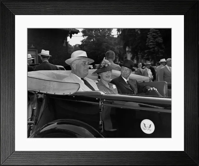 Framed Print : President Franklin D. Roosevelt with Marguerite LeHand and William C. Bullitt in Hyde Park, New York, USA Framed Print : President Franklin D. Roosevelt with Marguerite LeHand and William C. Bullitt in Hyde Park, New York, USA