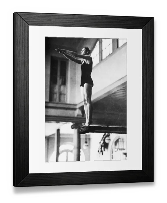Framed Print : Babe Didrikson Wearing Swim Suit Framed Print : Babe Didrikson Wearing Swim Suit