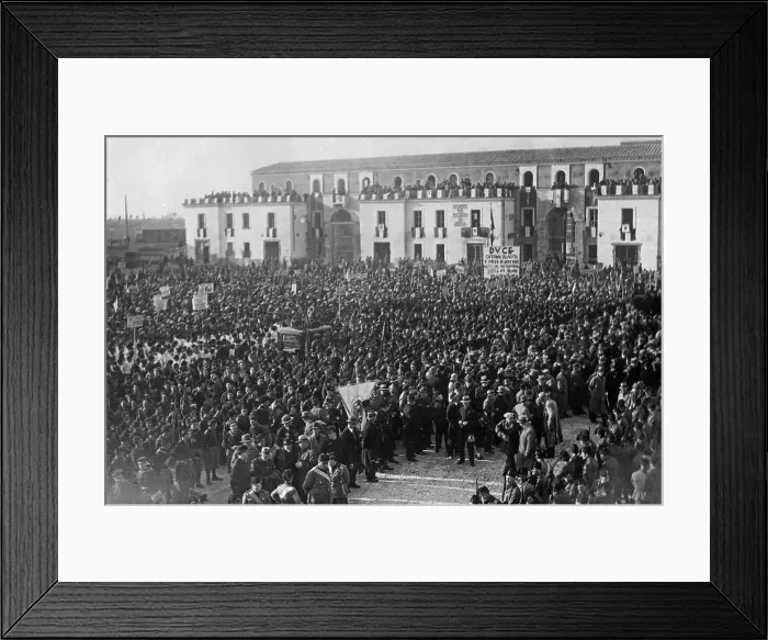 Framed Print : Crowd Gathered for Public Speech Framed Print : Crowd Gathered for Public Speech