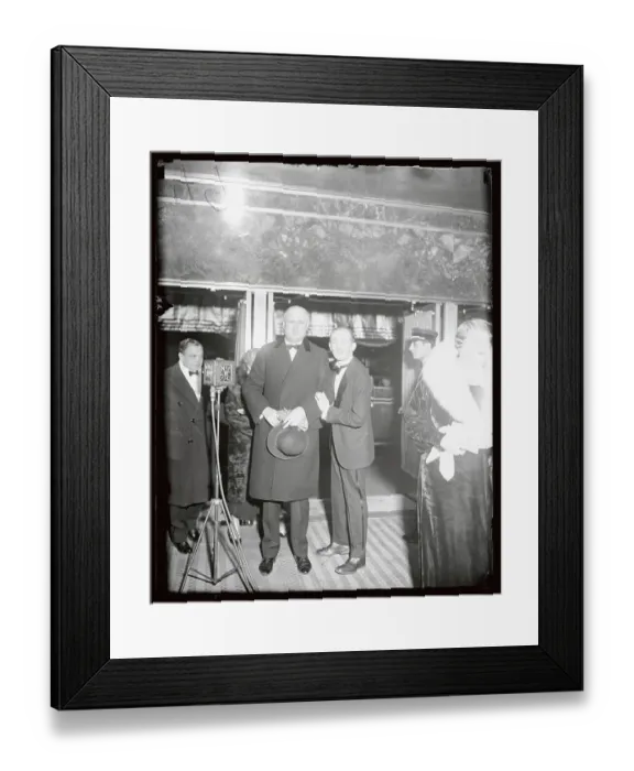 Framed Print : James A Farley Attending Radio City Opening Framed Print : James A Farley Attending Radio City Opening