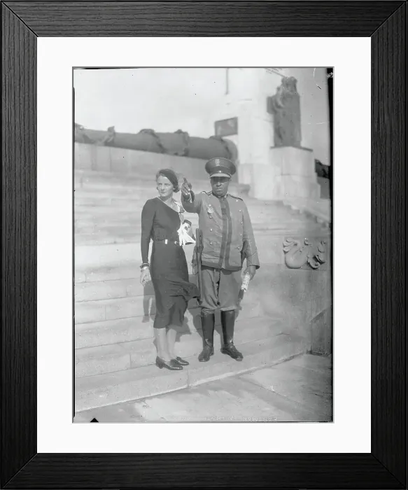 Framed Print : Josephine McKim Being Directed by Police Officer Framed Print : Josephine McKim Being Directed by Police Officer