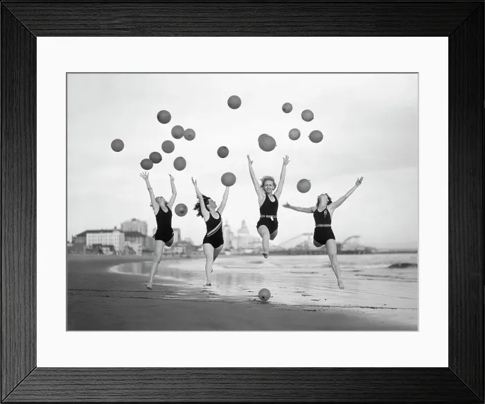 Framed Print : Balloon Dancers on Long Beach Framed Print : Balloon Dancers on Long Beach