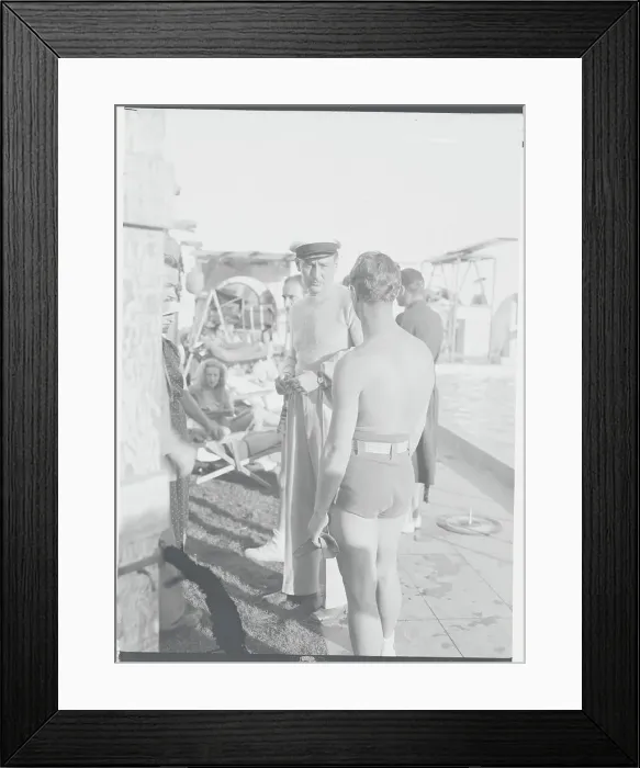 Framed Print : Paul Lucas and Zeppo Marx Conversing Framed Print : Paul Lucas and Zeppo Marx Conversing