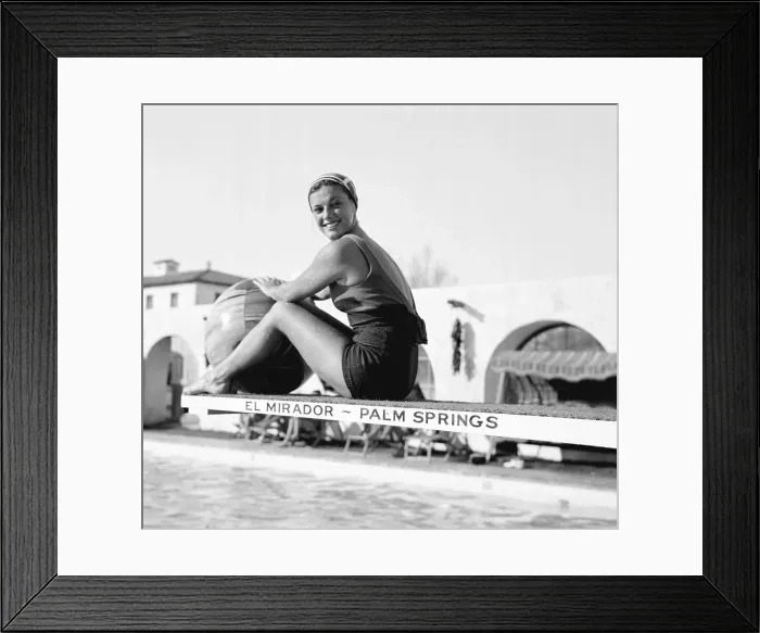 Framed Print : Eleanor Holm on Diving Board Framed Print : Eleanor Holm on Diving Board