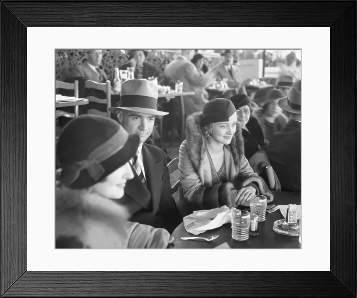 Framed Print : Howard Hughes with Marian Marsh at Race Track Framed Print : Howard Hughes with Marian Marsh at Race Track