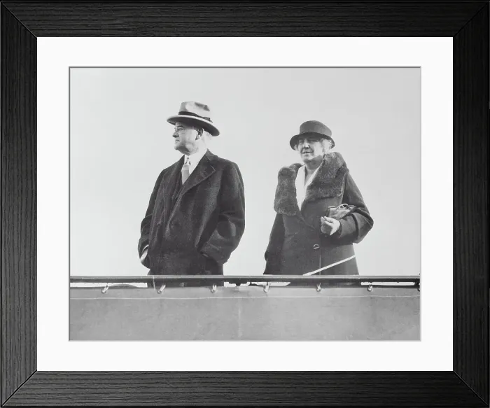 Framed Print : President Hoover and Wife Framed Print : President Hoover and Wife