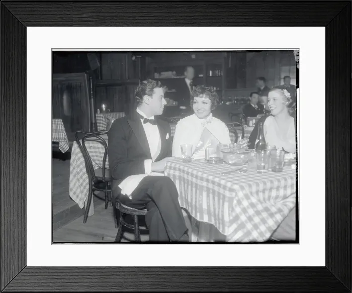 Framed Print : Claudette Colbert with Norman Foster Framed Print : Claudette Colbert with Norman Foster
