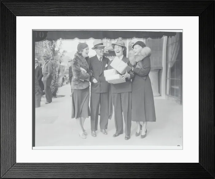Framed Print : Movie Stars Conversing Framed Print : Movie Stars Conversing