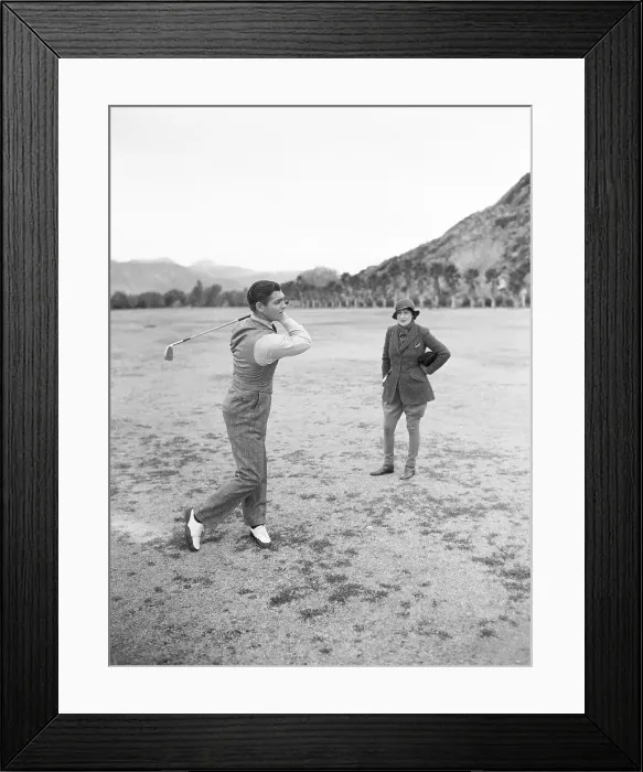Framed Print : Clark Gable Playing Golf Framed Print : Clark Gable Playing Golf