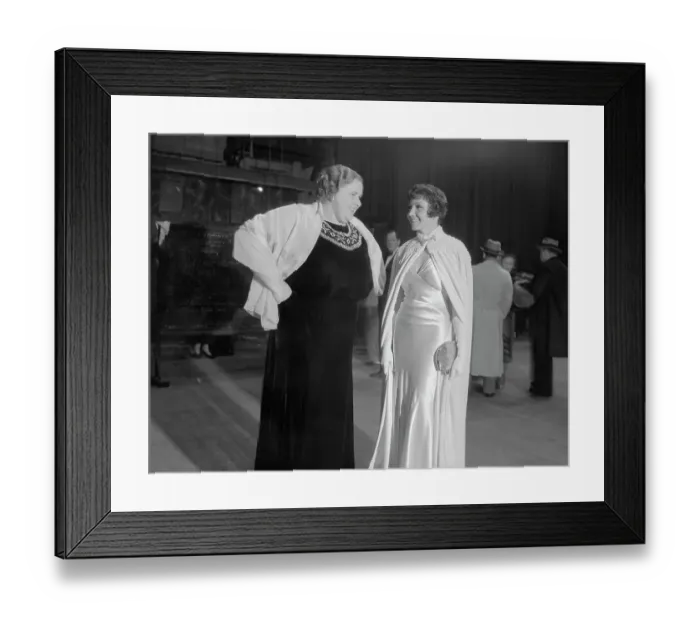 Framed Print : Kate Smith with Claudette Colbert Framed Print : Kate Smith with Claudette Colbert