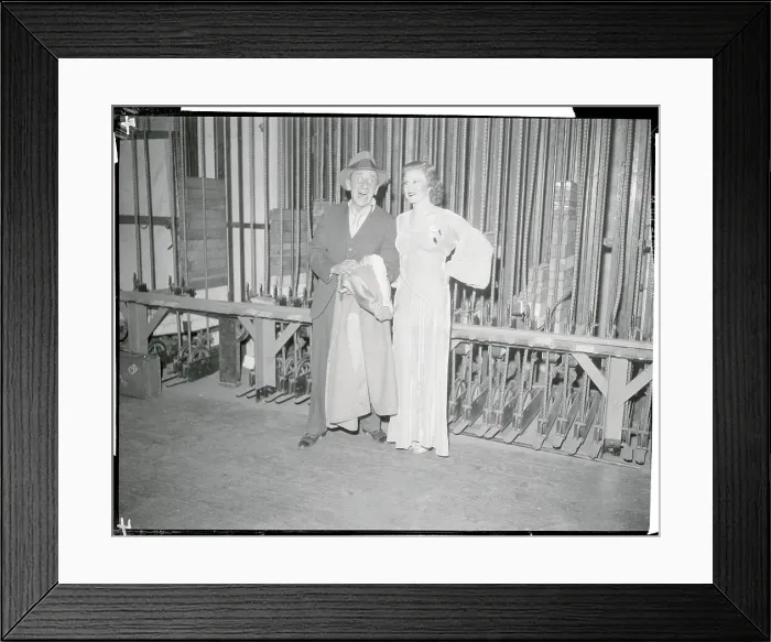Framed Print : Portrait of Jimmy Durante with Ginger Rogers Framed Print : Portrait of Jimmy Durante with Ginger Rogers