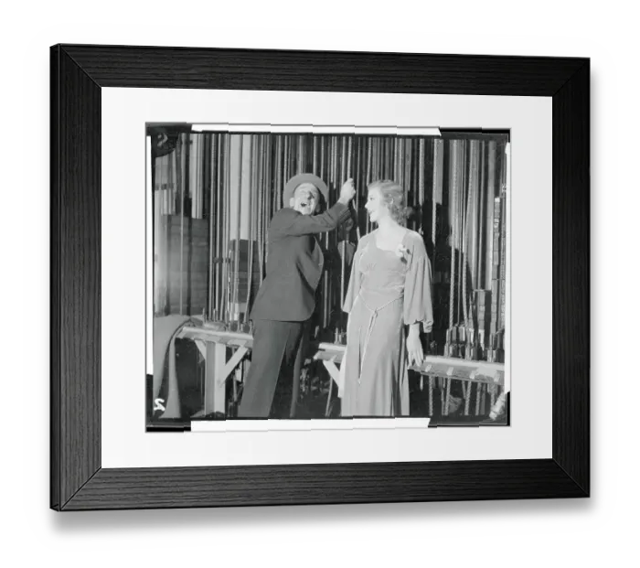 Framed Print : Portrait of Jimmy Durante with Ginger Rogers Framed Print : Portrait of Jimmy Durante with Ginger Rogers