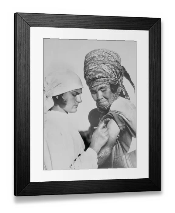 Framed Print : Doctor Vaccinates Peasant Framed Print : Doctor Vaccinates Peasant