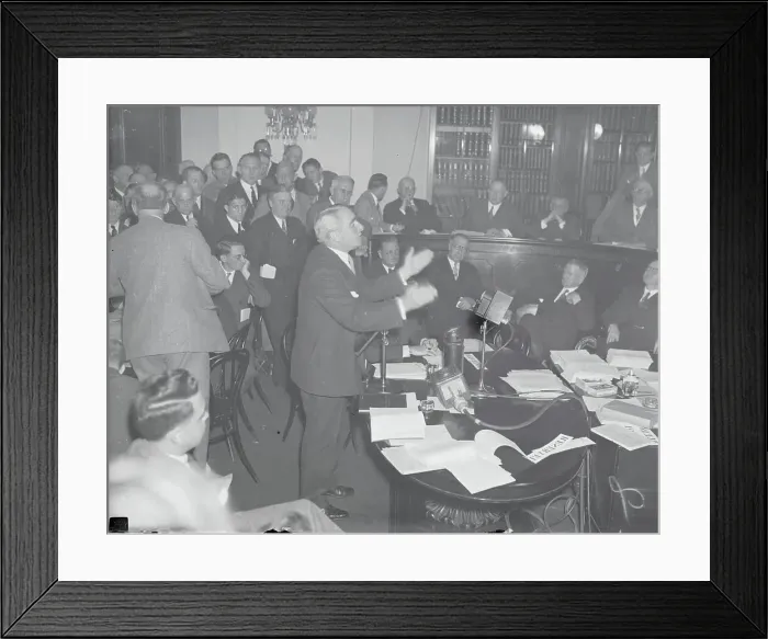 Framed Print : Ogden L. Mills Speaking to Committee Framed Print : Ogden L. Mills Speaking to Committee