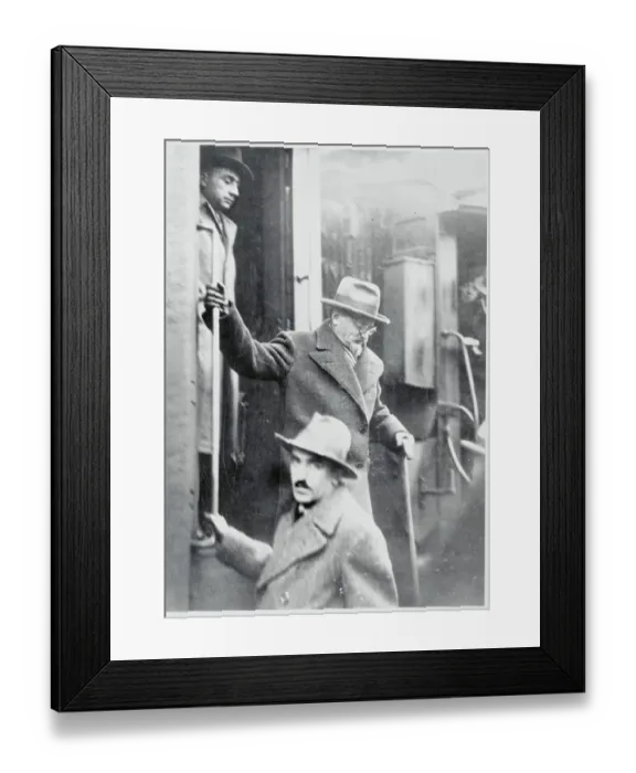 Framed Print : Leon Trotsky Leaving Train Framed Print : Leon Trotsky Leaving Train