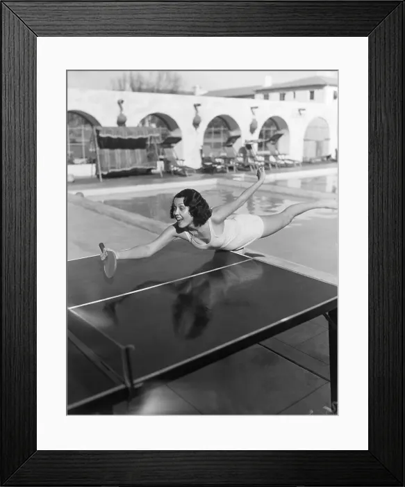 Framed Print : Raquel Torres Playing Ping Pong Framed Print : Raquel Torres Playing Ping Pong