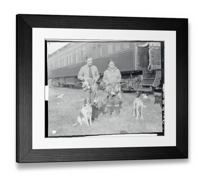 Framed Print : Melvin Traylor and Bobby Jones Holding Quails Framed Print : Melvin Traylor and Bobby Jones Holding Quails