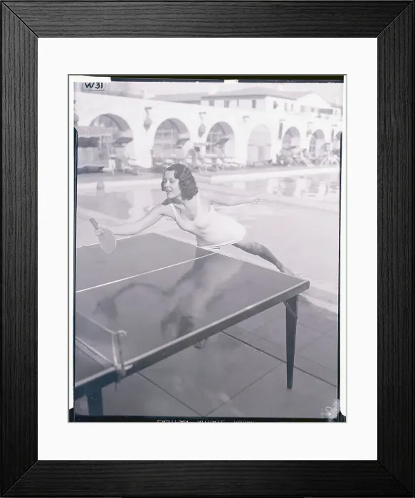 Framed Print : Racquel Torres Playing Ping Pong Framed Print : Racquel Torres Playing Ping Pong