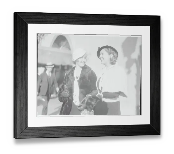 Framed Print : Billie Dove and Mary Ashcraft Laughing Together
