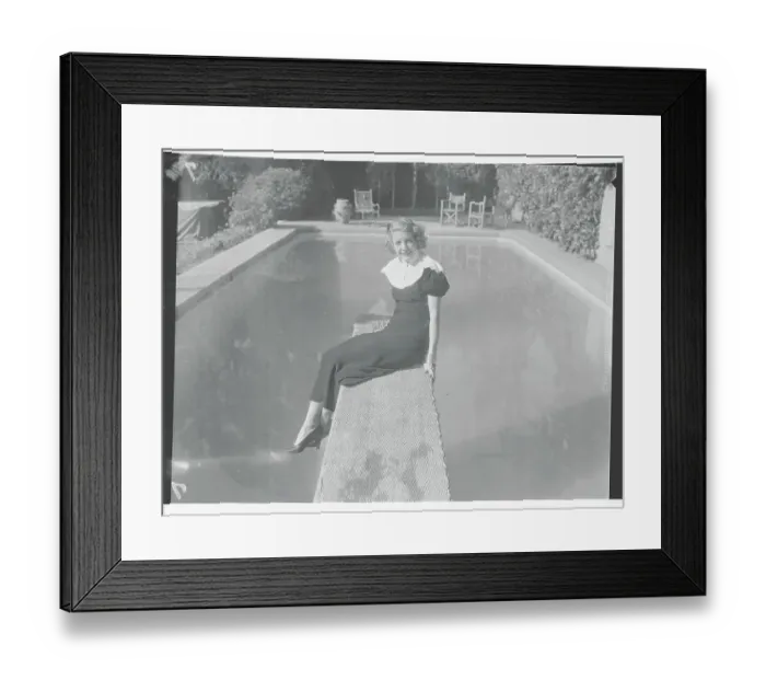 Framed Print : Ruth Selwyn Posing on Springboard Framed Print : Ruth Selwyn Posing on Springboard