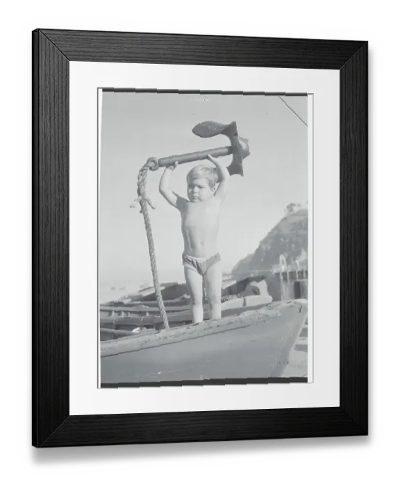 Framed Print : Child Raising Anchor Over Head Framed Print : Child Raising Anchor Over Head