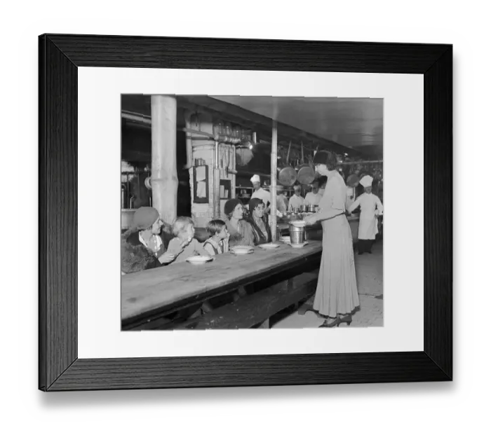 Framed Print : Eleanor Roosevelt Serving Food