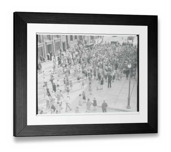 Framed Print : Children Gathering as Movie Extras