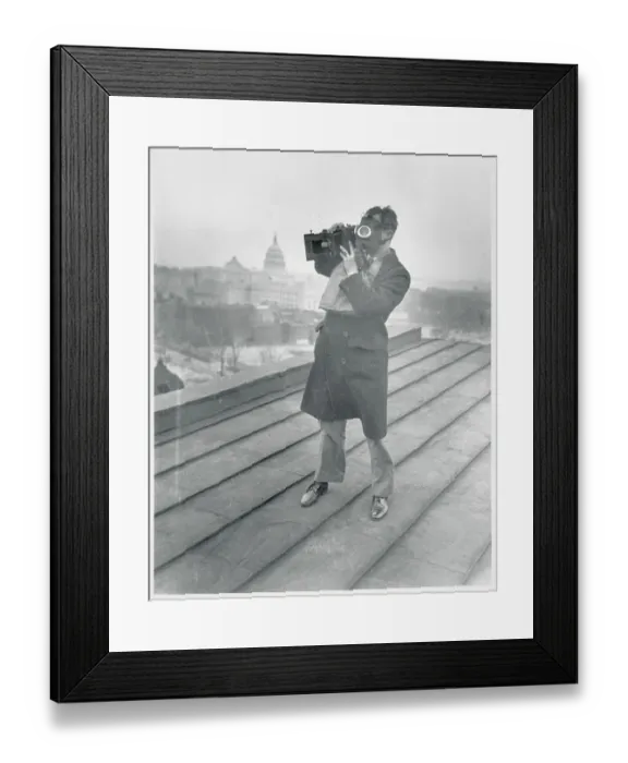 Framed Print : Photographer Wearing Gas Mask Framed Print : Photographer Wearing Gas Mask