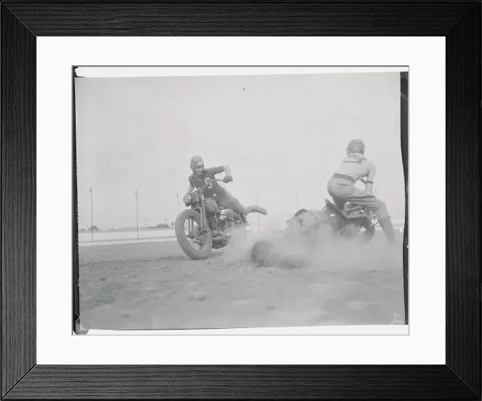 Framed Print : Competitors During Motorcycle Polo Match Framed Print : Competitors During Motorcycle Polo Match