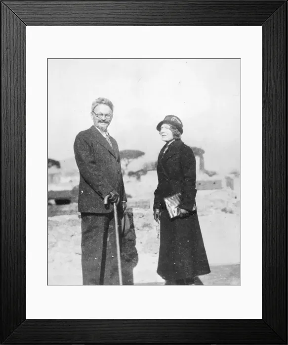 Framed Print : Leon Trotsky Posing with Wife Framed Print : Leon Trotsky Posing with Wife