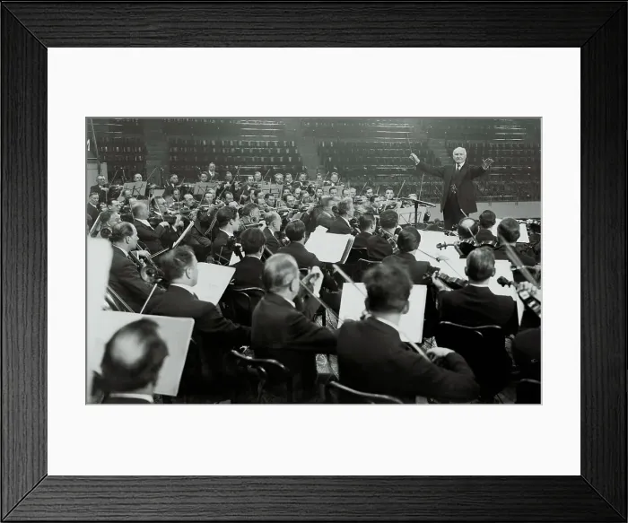 Framed Print : Walter Damrosch Conducting Orchestra Framed Print : Walter Damrosch Conducting Orchestra