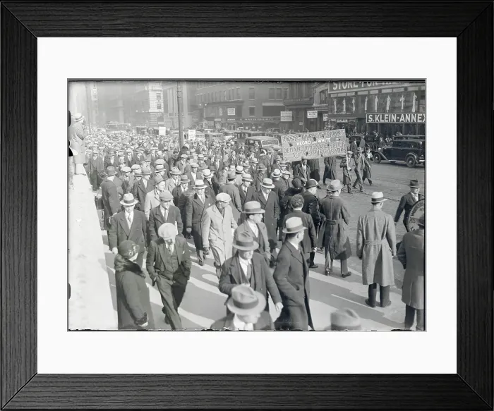 Framed Print : Hunger Marchers at Manhattan's City Hall Framed Print : Hunger Marchers at Manhattan's City Hall